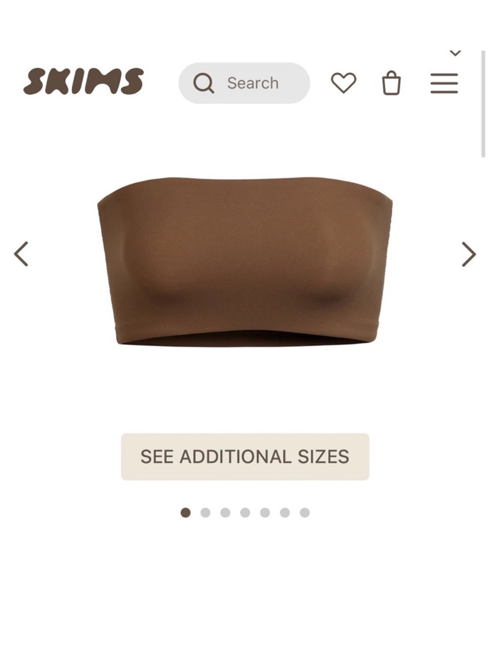 Skims "fits everybody bandeau" in the limited edition color Umber . Size 4X